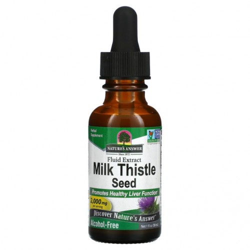 Nature's Answer, 밀크시슬 씨, 액상 추출물, 알코올 무함유, 2,000mg, 30ml(1fl oz)
