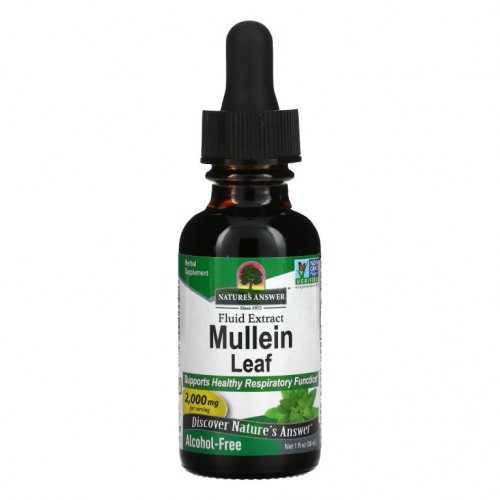 Nature's Answer, 뮬레인 잎, 액상 추출물, 알코올 무함유, 2,000mg, 30ml(1fl oz)