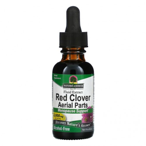 Nature's Answer, 붉은 토끼풀 지상부, 액상 추출물, 알코올 무함유, 2,000mg, 30ml(1fl oz)