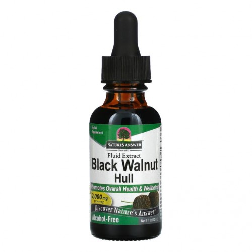 Nature's Answer, 흑호두 껍질, 액상 추출물, 알코올 무함유, 2,000mg, 30ml(1fl oz)