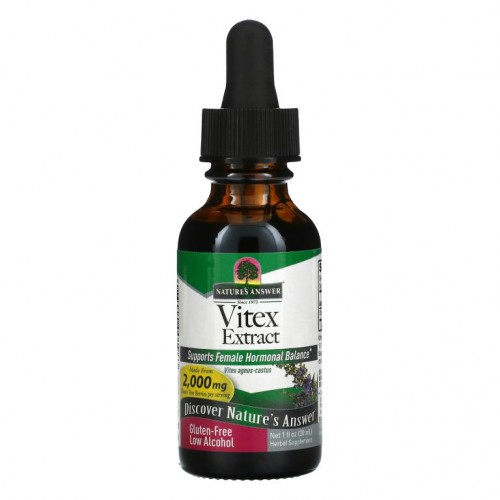 Nature's Answer, 바이텍스, 유기농 저알코올, 2,000mg, 30ml(1fl oz)