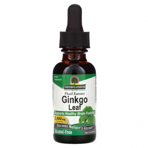 Nature's Answer, 은행나무 잎 액상 추출물, 알코올 무함유, 2,000mg, 30ml(1fl oz)