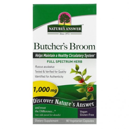 Nature's Answer, 가엽수, 풀 스펙트럼 허브, 500mg, 베지 캡슐 90정