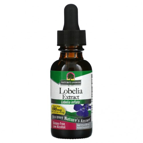 Nature's Answer, 로벨리아 추출물, 저알코올, 690mg, 30ml(1fl oz)