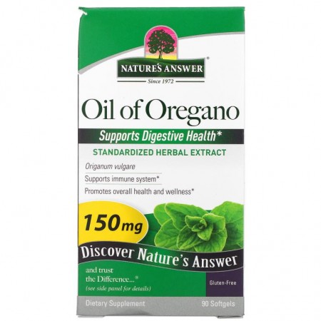 Nature's Answer, 오레가노 오일, 150mg, 소프트젤 90정