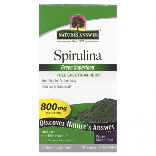 Nature's Answer, 스피룰리나, 400 mg, 베지 캡슐 90정