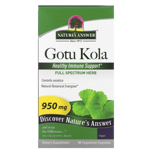 Nature's Answer, 고투콜라, 475mg, 베지 캡슐 90정