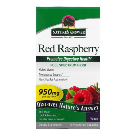 Nature's Answer, 레드 라즈베리, 475mg, 베지 캡슐 90정
