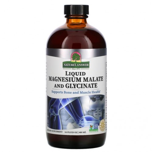 Nature's Answer, 액상 마그네슘말레이트 및 글리시테이트, 480ml(16fl oz)
