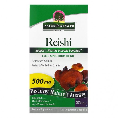 Nature's Answer, 영지, 500 mg, 90 식물성 캡슐