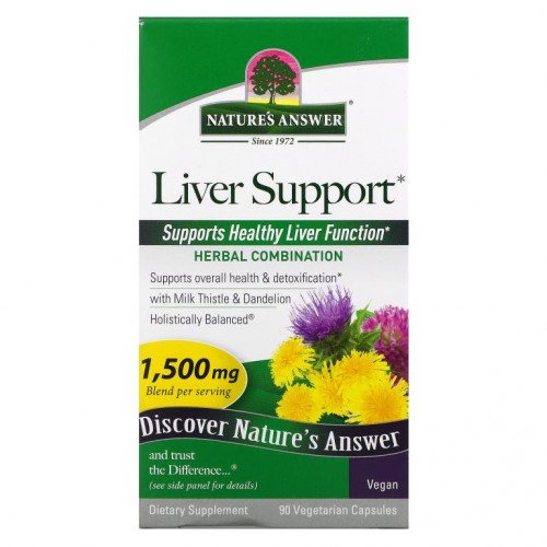Nature's Answer, 간 지원, 500mg, 베지 캡슐 90정