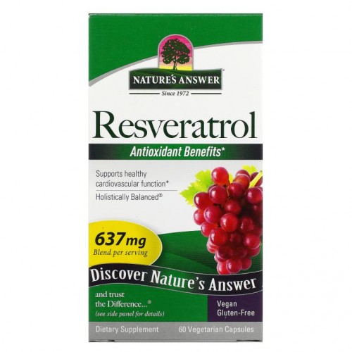 Nature's Answer, 레스베라트롤, 637mg, 베지 캡슐 60정