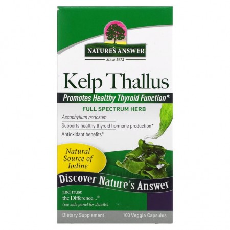 Nature's Answer, 켈프 엽상체, 75 mg, 100 베지 캡