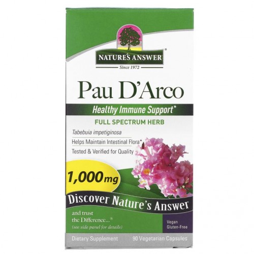 Nature's Answer, Pau D'Arco, 500 mg, 베지 캡슐 90정
