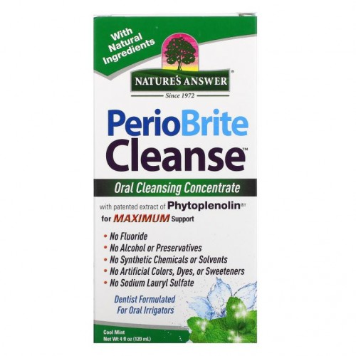 Nature's Answer, PerioBrite Cleanse, 구강 클렌징 농축물, 쿨 민트, 120ml(4fl oz)