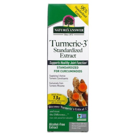 Nature's Answer, Turmeric-3, 알코올 무함유, 30ml(1fl oz)