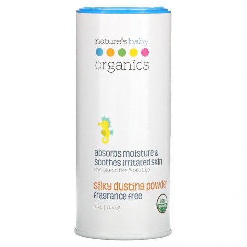 Nature's Baby Organics, 실키 더스팅 파우더, 향료 무함유, 113.4g(4oz)