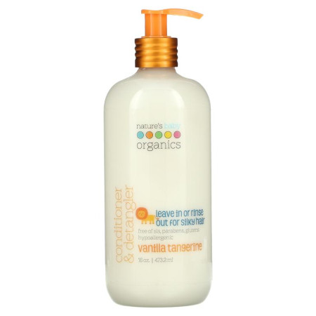 Nature's Baby Organics, 컨디셔너 앤 디탱글러, 바닐라 탠저린, 16 액량 온스 (473 ml)