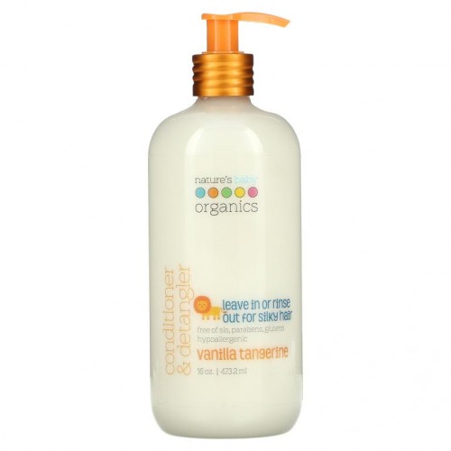 Nature's Baby Organics, 컨디셔너 앤 디탱글러, 바닐라 탠저린, 16 액량 온스 (473 ml)