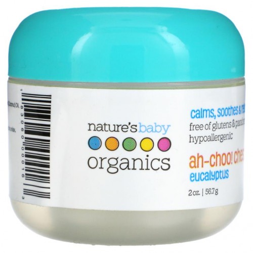 Nature's Baby Organics, 아츄! 가슴에 바르는 연고, 유칼립투스 56.7g(2oz)