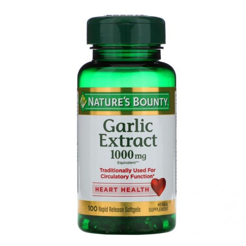 Nature's Bounty, 마늘 추출물, 1,000 mg, 100 빠르게 방출되는 소프트젤