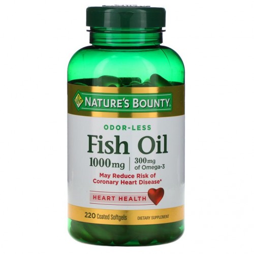 Nature's Bounty, 피쉬 오일, 1,000mg, 코팅 소프트젤 220정