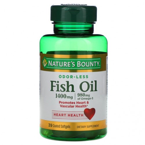 Nature's Bounty, 피쉬 오일, 1,400mg, 코팅 소프트젤 39정