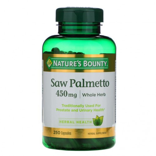 Nature's Bounty, 쏘팔메토, 450 mg, 250 캡슐