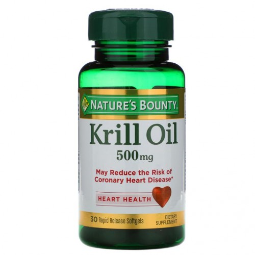 Nature's Bounty, 크릴 오일, 500 mg, 30 빠르게 녹는 소프트젤