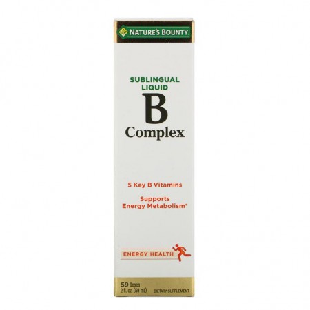 Nature's Bounty, B-콤플렉스, 설하 액상, 2 fl oz (59 ml)