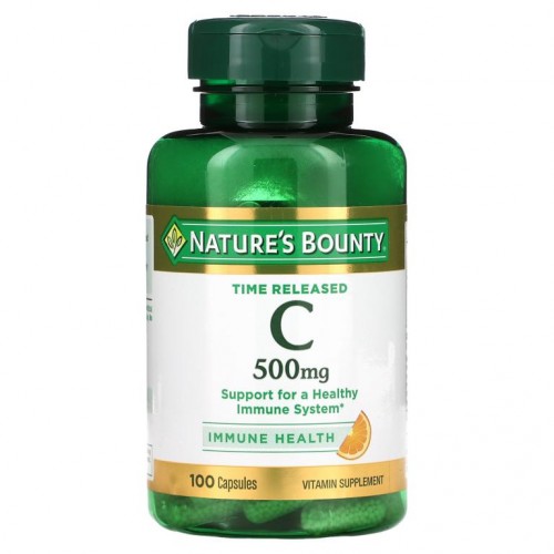 Nature's Bounty, 서방형 비타민 C, 500mg, 100캡슐