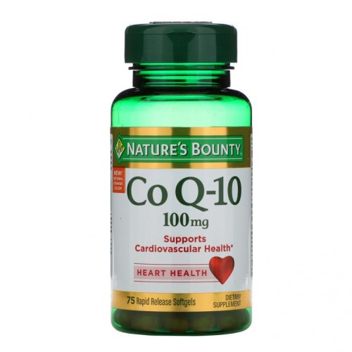 Nature's Bounty, Co Q-10, 100 mg, 빠르게 용해되는 소프트젤 75정