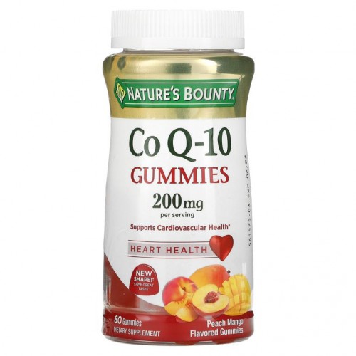 Nature's Bounty, Co Q-10 구미젤리, 복숭아 망고맛, 100 mg, 구미젤리 60개