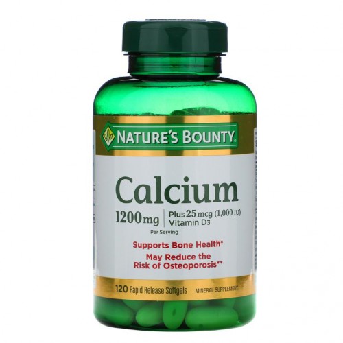 Nature's Bounty, 칼슘 플러스 비타민D3, 600 mg, 빠른 용해 소프트젤 120정