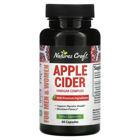 Natures Craft, Apple Cider Vinegar Complex for Men & Women, 60 Capsules
