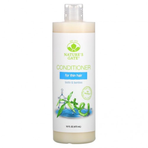Nature's Gate, 비오틴 & 대나무 컨디셔너, 가는 모발용, 473ml(16fl oz)