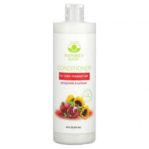Nature's Gate, 염색 모발을 위한 석류 & 해바라기 컨디셔너, 473ml(16fl oz)