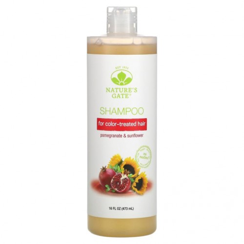 Nature's Gate, 염색 모발용 석류 & 해바라기 샴푸, 473ml(16fl oz)