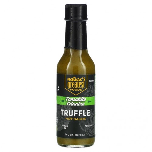 Nature's Greatest Foods, Truffle Hot Sauce, Tomatillo Cilantro, 5 fl oz (147 ml)