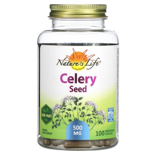 Nature's Herbs, 셀러리 씨, 식물성 캡슐 100개