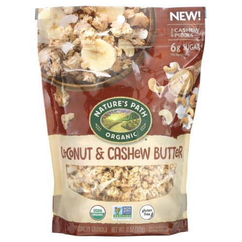 Nature's Path, 크런치 그래놀라, 코코넛 & 캐슈너트 버터, 11 oz (312 g)