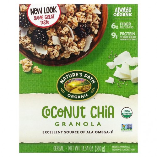 Nature's Path, 유기농 코코넛 치아 그래놀라, 12.34 온스 (350g)