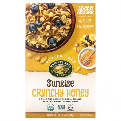 Nature's Path, 유기농, Sunrise 크런치 허니 시리얼, 300g(10.6oz)