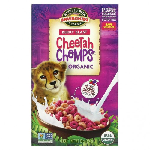 Nature's Path, EnviroKidz, Cheetah Chomps 시리얼, 유기농, 베리 블라스트 맛, 284g(10oz)