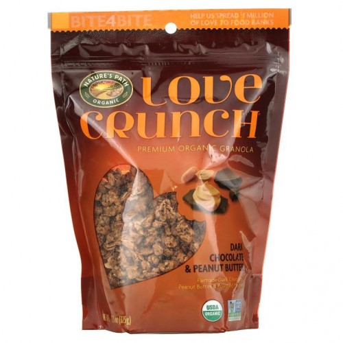 Nature's Path, Love Crunch, 프리미엄 유기농 그래놀라, 다크 초콜릿 & 땅콩버터, 325g(11.5oz)