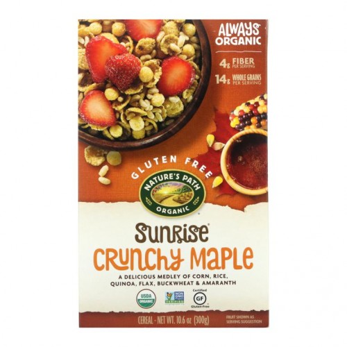 Nature's Path, Organic, Sunrise 크런치 메이플 시리얼, 글루텐 무함유, 300g(10.6oz)