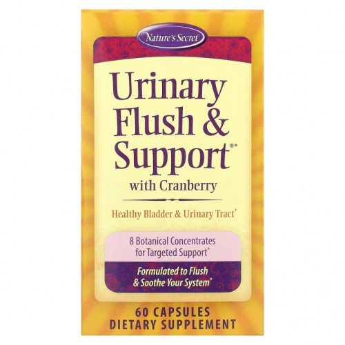 Nature's Secret, Urinary Flush & Support, 크랜베리, 60정