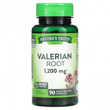 Nature's Truth, 발레리안 뿌리, 1,200mg, 빠른 방출 캡슐 90정