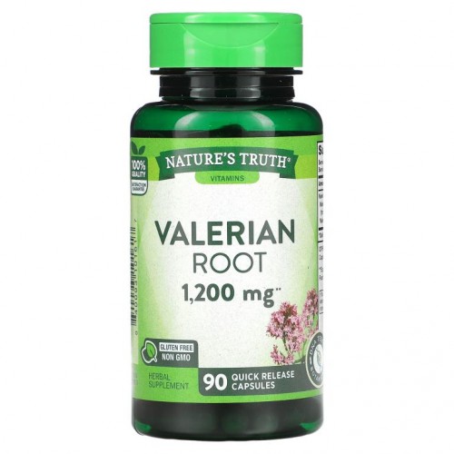 Nature's Truth, 발레리안 뿌리, 1,200mg, 빠른 방출 캡슐 90정