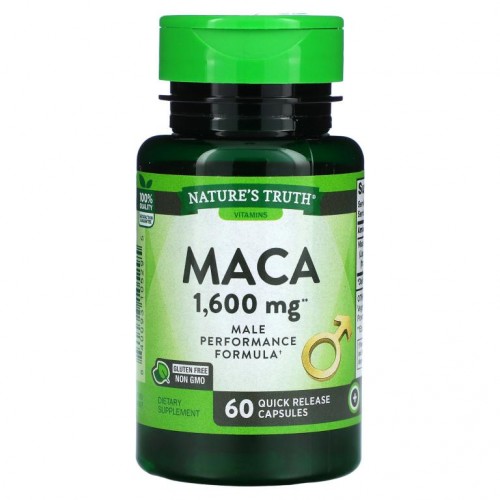 Nature's Truth, 마카, 1,600mg, 빠른 방출 캡슐 60정